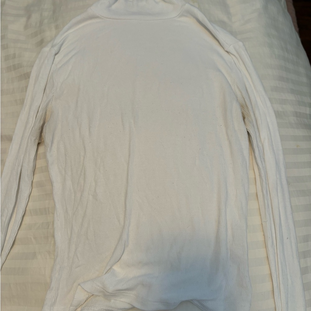 Garage White Long Sleeve Tee Relaxed Fit